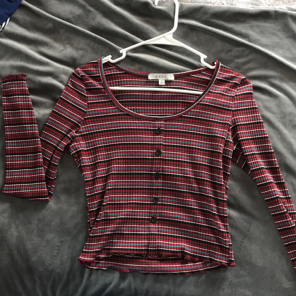 Long sleeved striped tee